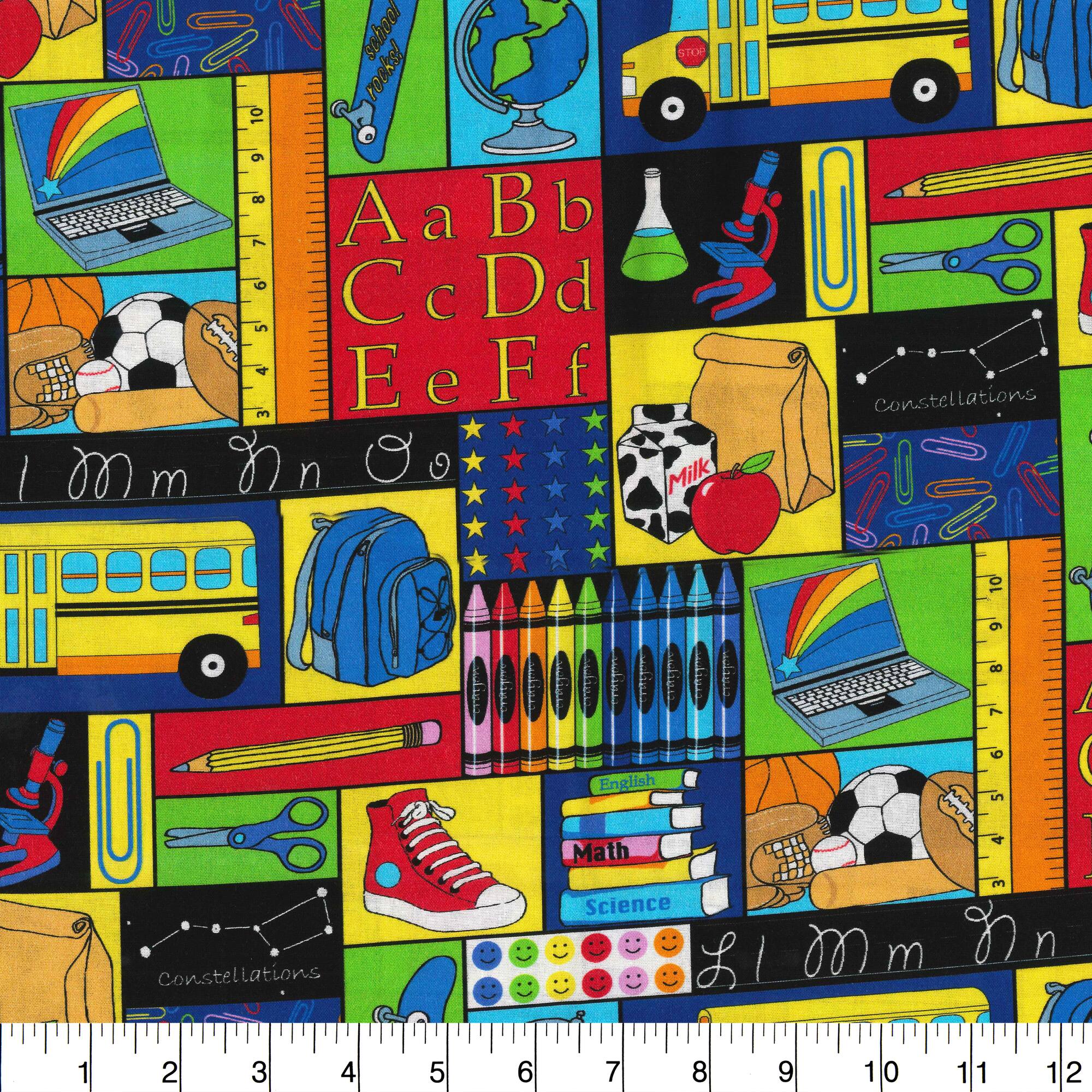 Fabric Traditions School Classroom Cotton Fabric